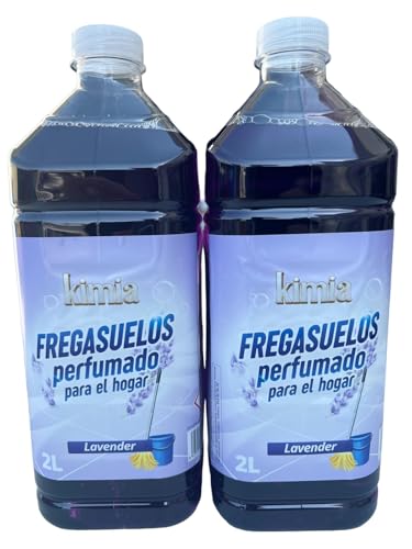 KIMIA - Fregasuelos Lavender Flower Pack 2 x 2L | Fregasuelos Perfumado para Hogar | Limpiador de Suelo | Limpieza Profunda | Aroma a Lavanda | Fragancia Fresca y Duradera | Todo Tipo de Superficies