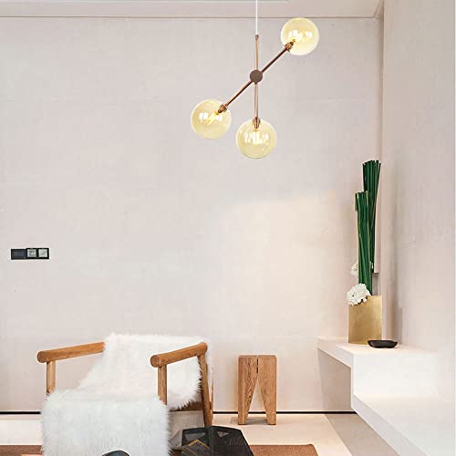 Lustre or rose orientable avec ampoule G4 pour salon et chambre