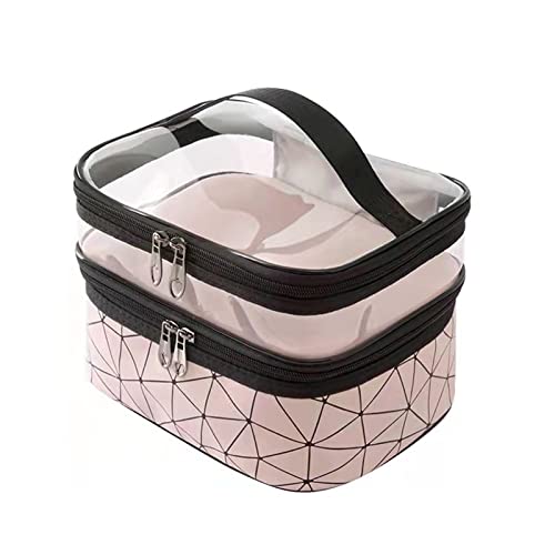 Bolsa de maquillaje grande de doble capa Cover