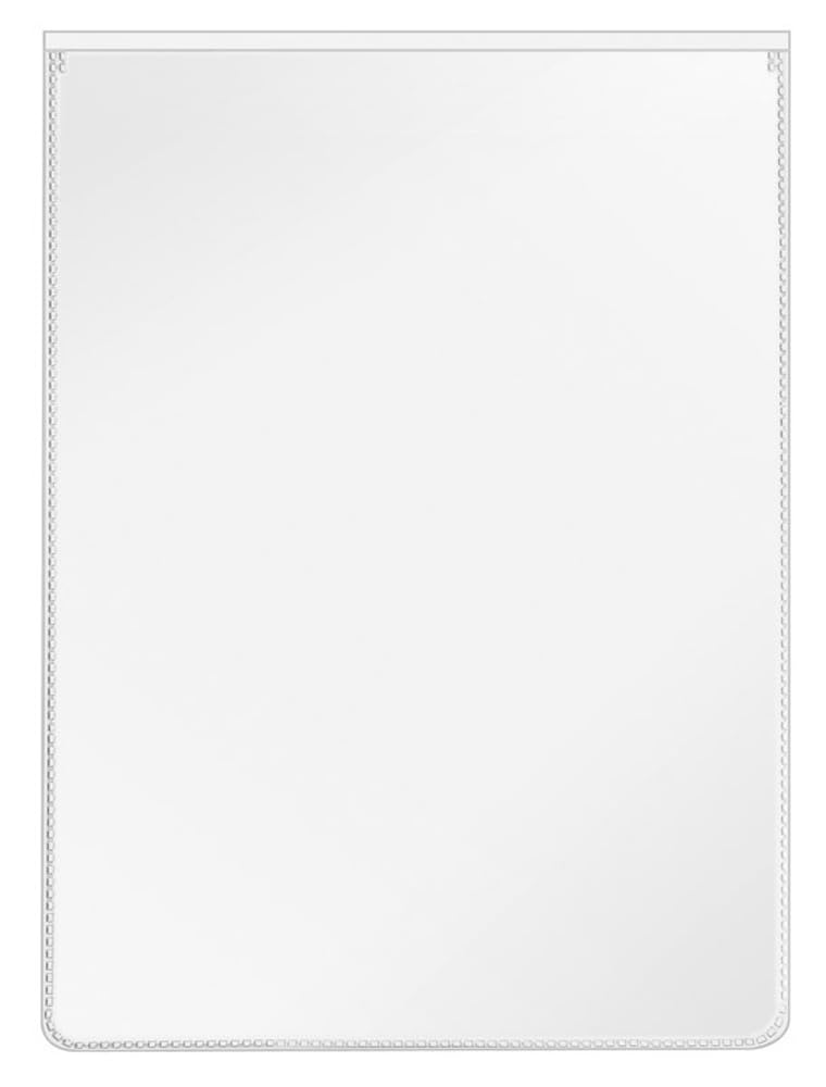 VELOFLEX - Funda protectora y para documentos, 120 x 159 mm, 100 unidades | Lámina de PP para documentos de 170 µ, abierta por arriba, con lámina superior recortada y protección antirrotura