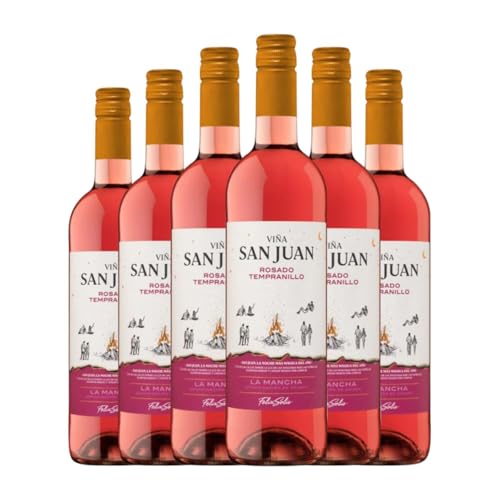 Félix Solís Viña San Juan Rosado Tempranillo La Mancha 75 cl Vino rosado (Caja de 6 Botellas de 75 cl)