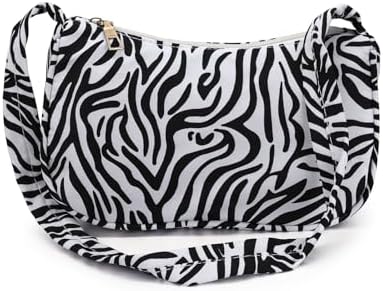AfitLulu Nylon Crossbody Bag for Women Cow Zebra Stripe Shoulder ...