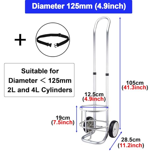 Support rangement bouteille propane et oxygène médical 12.4cm réglable - 3