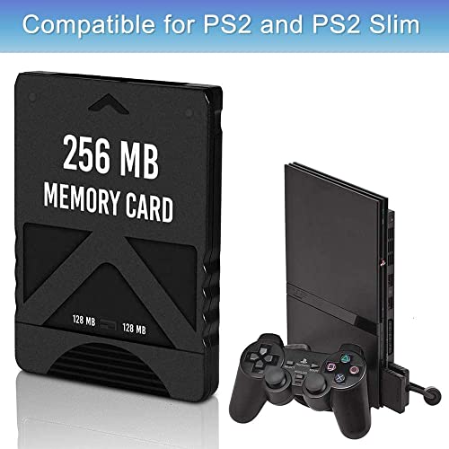 Image of Pomya PS2 Memory Card, Memory Card High Speed for Sony Playstation 2 PS2 Games Accessories 8M-256M (Optional)(256M)
