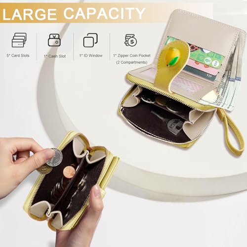 Image of Sunwel Fashion Girls Cutest Prints Wallet Card Slots Small Wallet with Zipper Coin Pouch Wallet for Women