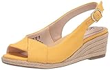 LifeStride Women's Socialite Espadrille Wedge Sandal, Marigold, 9 Wide