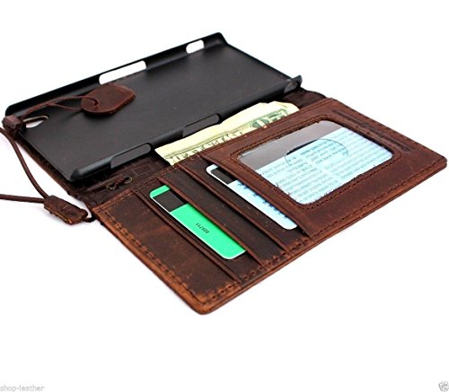 Genuine Leather Case For Sony Xperia Z3 Book Wallet Handmade Id Z 3 Itil #TOP4