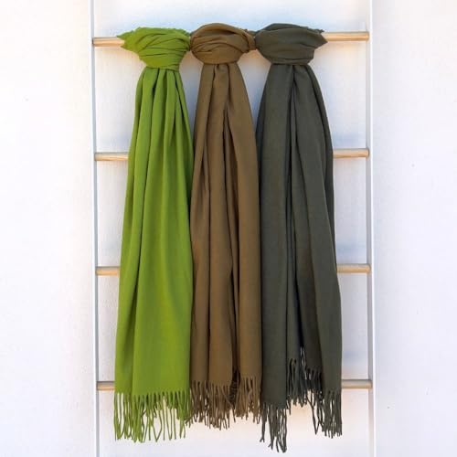 Humble Hilo Soft Wool Scarf or Shawl, Large Winter Wrap Pashmina 74 x 273