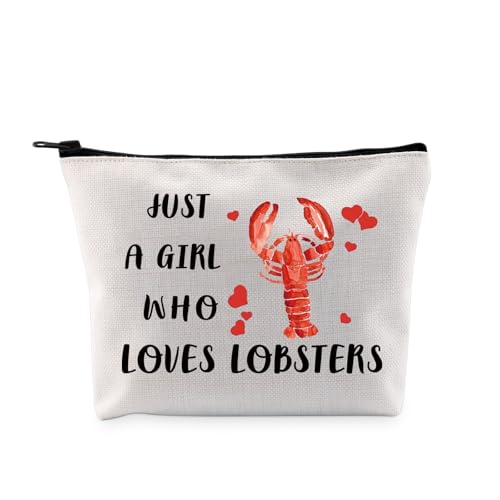 G2TUP Lobsters Lover Gift Who Loves Lobsters Makeup Bag Seafood Restaurant Lover Cosmetic Bag Foodie Themed Gift (Loves Lobsters MB)