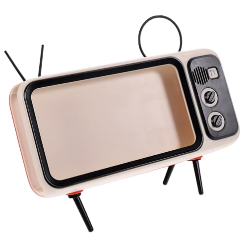 SMASOLO Soporte Teléfono Móvil Retro TV con Altavoz Inalámbrico Soporte para Smartphone Escritorio