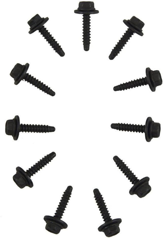 2 Set of - Fits Hex Head Screws W/Washer Pack Of 1.Black 7MM-HEAD Size (Overall) M4.1.4MM-THREAD Pitch 12MM-WASHER Diameter 11589015