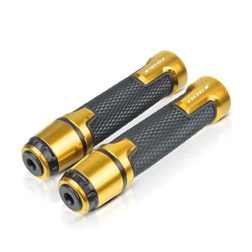 GMBAIH Logo Für Kawasaki J300 J 300 2015 2016 2017 20187/8'' 22 MM Griff Bar Ends Stecker Griffe Lenker Griff Enden(Gold)