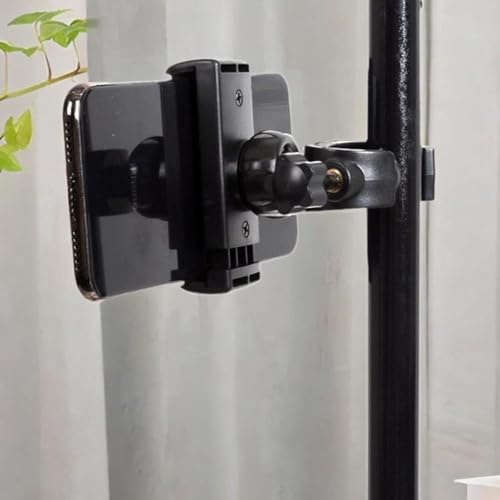 Image of Mic Stand Phone Holder Extension Clamp Microphone Arm Mount Clamp for Riding