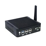 Fanless Mini PC, Industrial Computer, Windows 11 or Linux Ubuntu, Intel Celeron J1900, BX07, COM, 2 x LAN, HDMI, VGA, Vesa Mount, WOL, PXE, Watchdog Supported, 0 RAM, 0 Storage, Barebone No System
