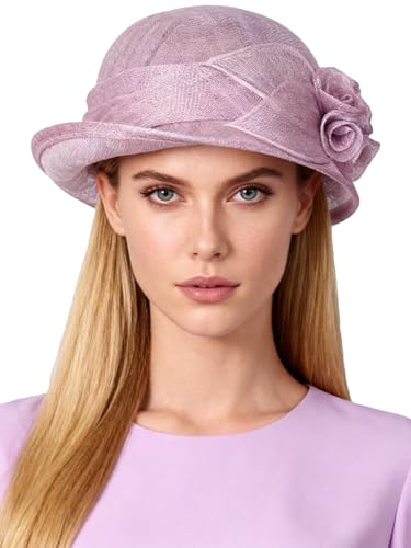 Sombrero de fiesta floral Himersport color lila miniatura 3