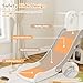 9-in-1 Toddler Slide Playset, Indoor Playground for Kids 1-3 and Outdoor playset for Toddlers with Featuring Climbing Board, Basketball Hoop, Telescope, Storage Space and Non-Slip Steps, Grey& White
