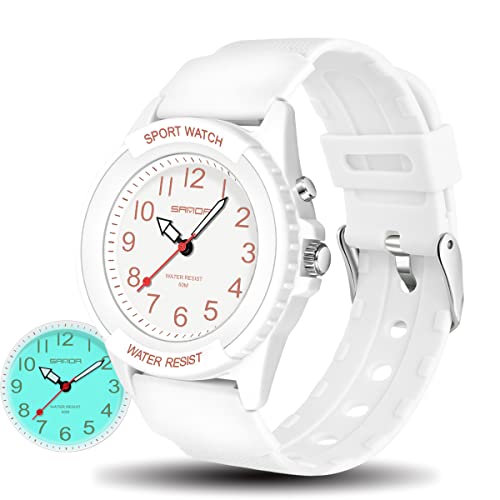 Wishfan Women Waterproof Nurse Watch Analog Watches Led Backlight Simple Watch Wrist Watch For Girls Womens (White) #TOP4