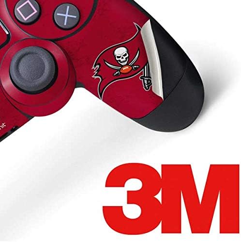 Vista 31 de Skinit Calcomanía para juegos compatible con el controlador de PS4, diseño oficial de los Tampa Bay Buccaneers de la NFL Rojo