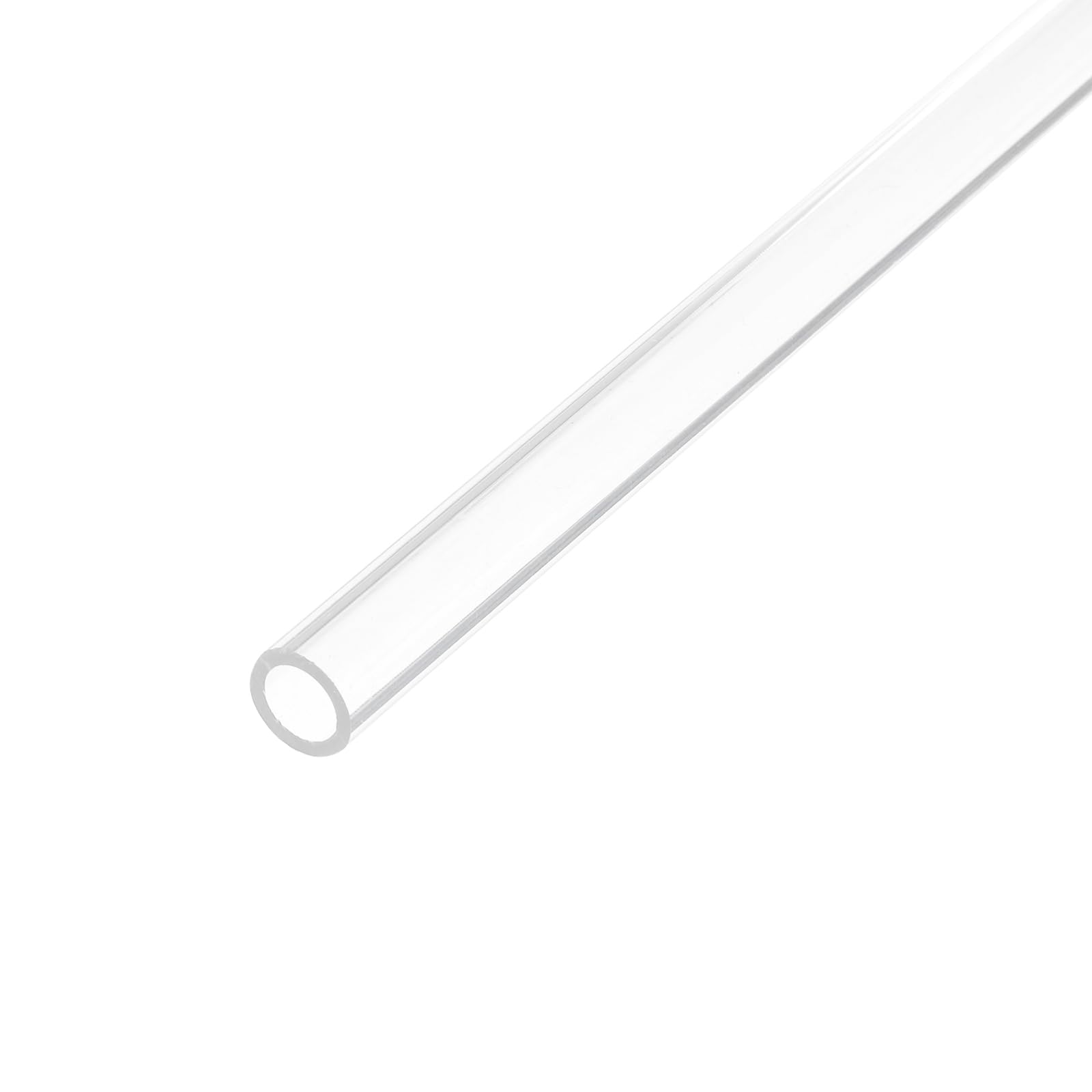sourcing map Acrylic Pipe Clear Rigid Round Tube 7mm(0.28") ID 10mm(0.4") 10" for Lamps and Lanterns, Water Cooling System