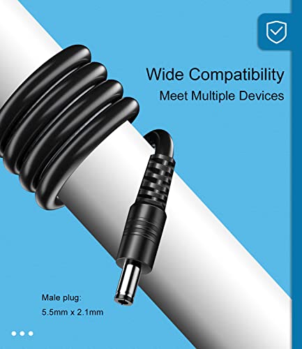 Windswallow 12V Adapter Charger Power For Rca Portable Dvd Combo Player Drc99391 Drc9809 Drc98091S Drc98101S Drc96090 Drc80196 Drc79982 Drc79981E Drc79108 Drc69705E22 Drc6272 Drp2091A Ac Power Supply Cord 6Ft thumb #3
