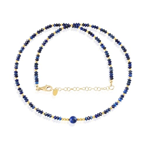 Collier de lapis naturel avec hématite, cadeau femme idéal
