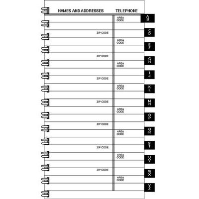 AT-A-GLANCE Tabbed Telephone, Address Refill for 70-008, 70-543, 70-064, 3.75 x 6.38 x .38 Inches (80-909-10) AT-A-GLANCE Tabbed Telephone, Address Refill for 70-008, 70-543, 70-064, 3.75 x 6.38 x .38 Inches (80-909-10)