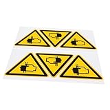 OUNONA 6Stücke Handquetsch Warnaufkleber Selbstklebende Sicherheitskennzeichnung Für Werkstätten Starke Haftung Langlebig Deutliches Design Zur Gefahrenvermeidung Bei Maschinen