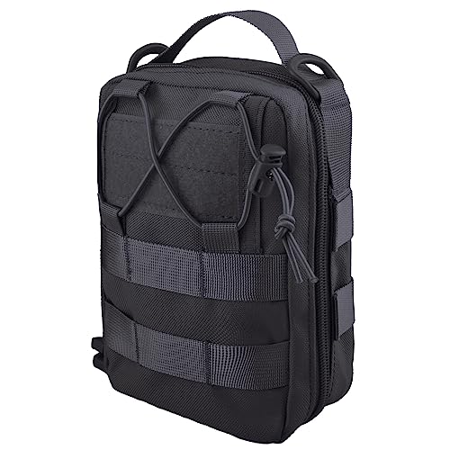 Azarxis Bolsa de Primeros Auxilios Táctica Molle Rip-Away 1000D Nylon Equipo de Supervivencia de Emergencia EMT IFAK para Caza Camping Senderismo (Negro)