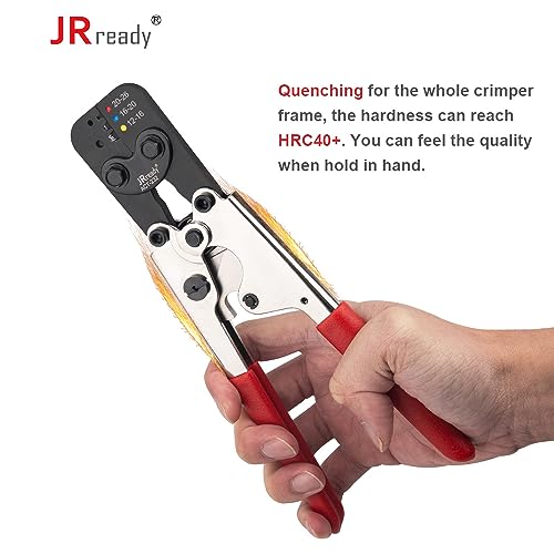 JRready ACT-232 Hand Tool(M22520/37-1 Equivalent) for Crimping M81824/1,6,7,8,9,10,11,13,14 Heat Shrink Butt Splices & Stamping-out Tool for Size 12# 16# 20# Environmental Splice+G411 Go-No Go