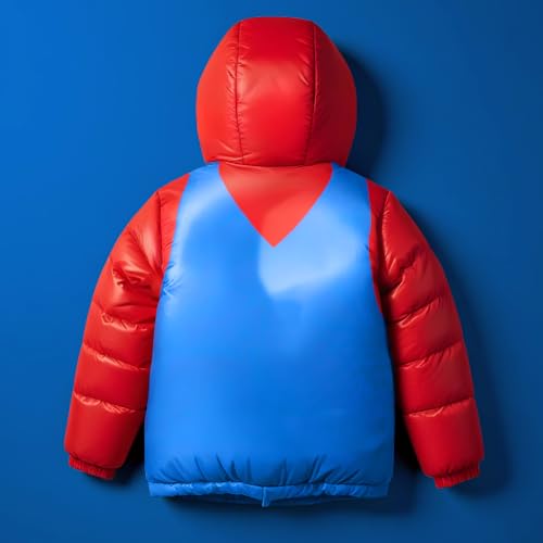 Nintendo Winter Jacket for Boys Super Mario Graphic Print Boys Puffer Winter Coat for Big and Little Kids (Red and Blue Size 14/16)4