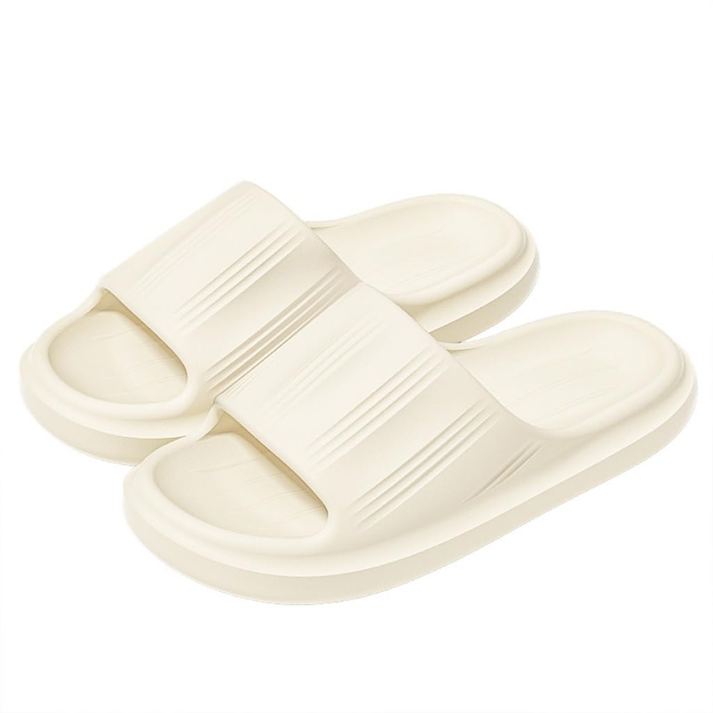 Zapatillas de Verano para Parejas en casa para Hombres y Mujeres, Zapatillas de Interior Antideslizantes para Ducha para Hombres, Sandalias de Playa con Punta Abierta (Gris, 40/41 EU)