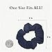 12 Pack Solid Hair Ties Scrunchies (Navy)