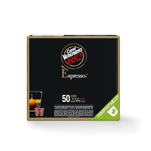Caffe' Vergnano 1882 Èspresso Capsule Caffè Arabica Compatibili, 50 Capsule