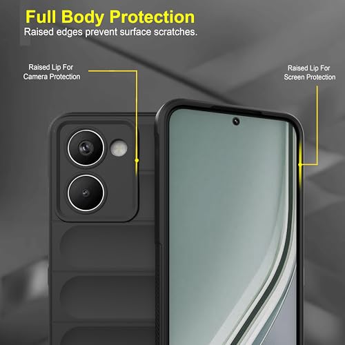 Image of amazon basics Back Case Cover for Realme P3 Ultra 5G | Compatible for Realme P3 Ultra 5G Back Cover | Liquid Silicon Magic Case with Camera Protection | Black