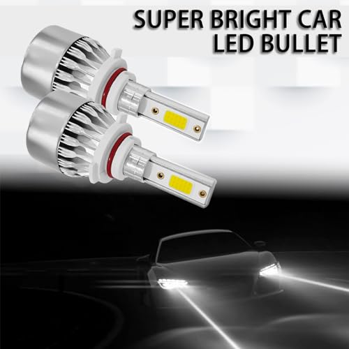 tobenbone 2 PCS 9005/HB3 Car LED Light Replacement, 3800LM 6000K Super Bright Waterproof C6 Fog Lighting Bulb, Plug & Play Led Headlights High and Low Beam Car Accessories - Thumbnail 6