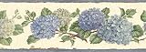 Chesapeake BBC46001B Esther Hydrangea Trail Wallpaper Border, Blue