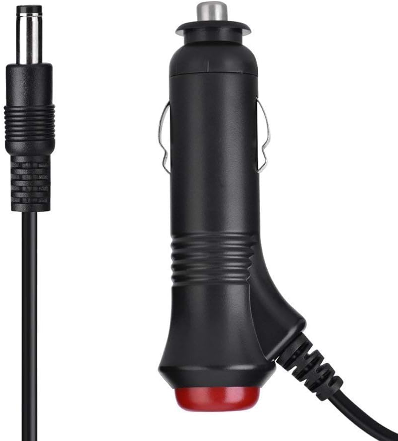 Cordon Allume-Cigare 12V/24V Vers DC 5.5x2.1mm Avec Interrupteur - 16AWG 58.46 Pouces - GINTOOYUN