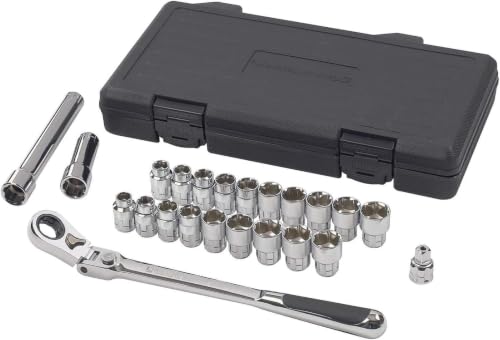 Image of GEARWRENCH 23 Piece 3 /8 inch Drive Pass-Thru 6 Point Standard SAE /Metric Mechanics Tool Set | 893823 (Pack of 6)