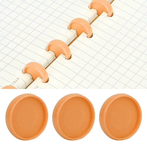 Plastic Book Binding Discs, 12Pcs Diy Mushroom Hole Disc Binding Ring Loose Leaf Notebook Binder Office School Supplies((Accessory) 10Mm Binding Ring-Yellow) #TOP3