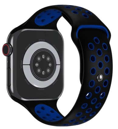 Image of TechMount Silicone Luxury Dotted Sports Watch Band Strap Compatible with Apple Watch Straps 42mm 44mm 45mm 46mm 49mm iWatch Ultra & SE & Series 8 /7 /6 /5 /4 /3 /2 /1 Breathable Replacement Strap