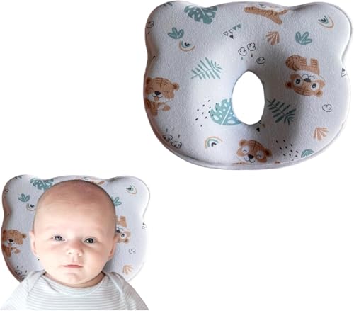Memory Foam Baby Pillow with Cute Cartoon Pattern, Soft, Comfortable and Breathable, Suitable for Boys and Girls