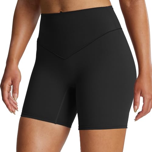 Aoxjox Breeze Workout Biker Shorts for Women Tummy Control High Waisted Exercise Athletic Gym Running Yoga Short 6