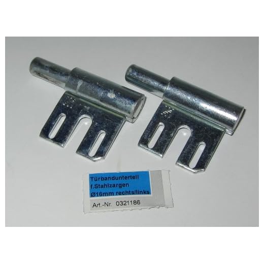 Türbandunterteil für Stahlzargen, Ø 16 mm, rechts/links, 2 Stk, 0321186