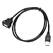 Produktbild USB2.0 Unterputzkabel 1M / 2M Doppel- / Einzel-USB-Anschlussverlängerung Unterputz-Armaturenbrett-Kabel für Auto-Boot-Motorrad (Farbe: schwarz) (Größe: 1m)