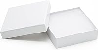 Magicool Hanger 20 Pack White Jewelry Gift Boxes 3.5x3.5x1 Inch Cotton Filled - Sturdy Cardboard for Earrings Necklaces Bracelets