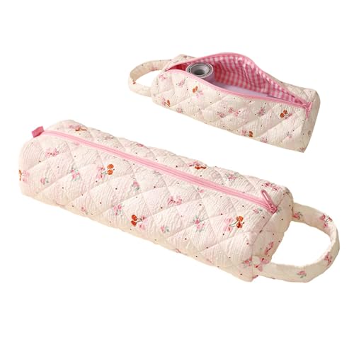 KASESSS Hellrosa Reisetasche für Haartrockner, GläTteisen, Tragbare Tasche für Lockenstab, Leicht Reise Tasche für HaarstylinggeräTe, Kosmetiktasche Haartrockner Airwrap Tasche, Reiseorganizer