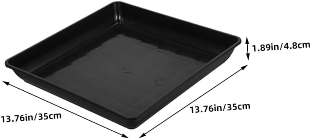 3pcs Heavy Duty Plastic Plant Saucers for Indoor and Outdoor Use Square Drip Trays for Flower Pots Multi-Color Plant Trays Drainage Feature