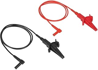 Klein Tools 69381 Alligator Clip Test Leads, Heavy-Duty Replacement Meter Leads, for All Meters Using Banana Plug Meter Leads, 3-Foot