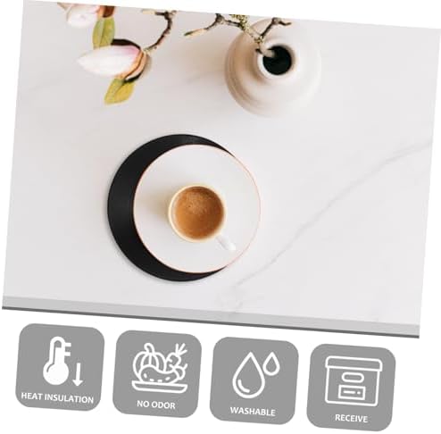 NUOBESTY 6 parça retro vinil plak altlık kaymaz içecek matları pratik hafif CD bardak pedleri ev, bar, restoran için çok yönlü masa dekorasyonu - Görsel 4