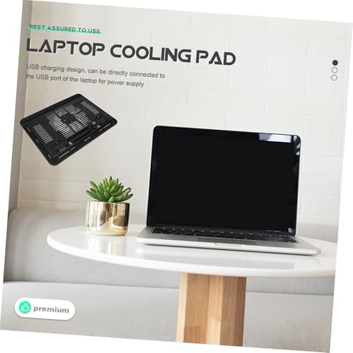 Base para laptop con ventilador silencioso y soporte ergonómico miniatura 7